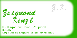 zsigmond kinzl business card